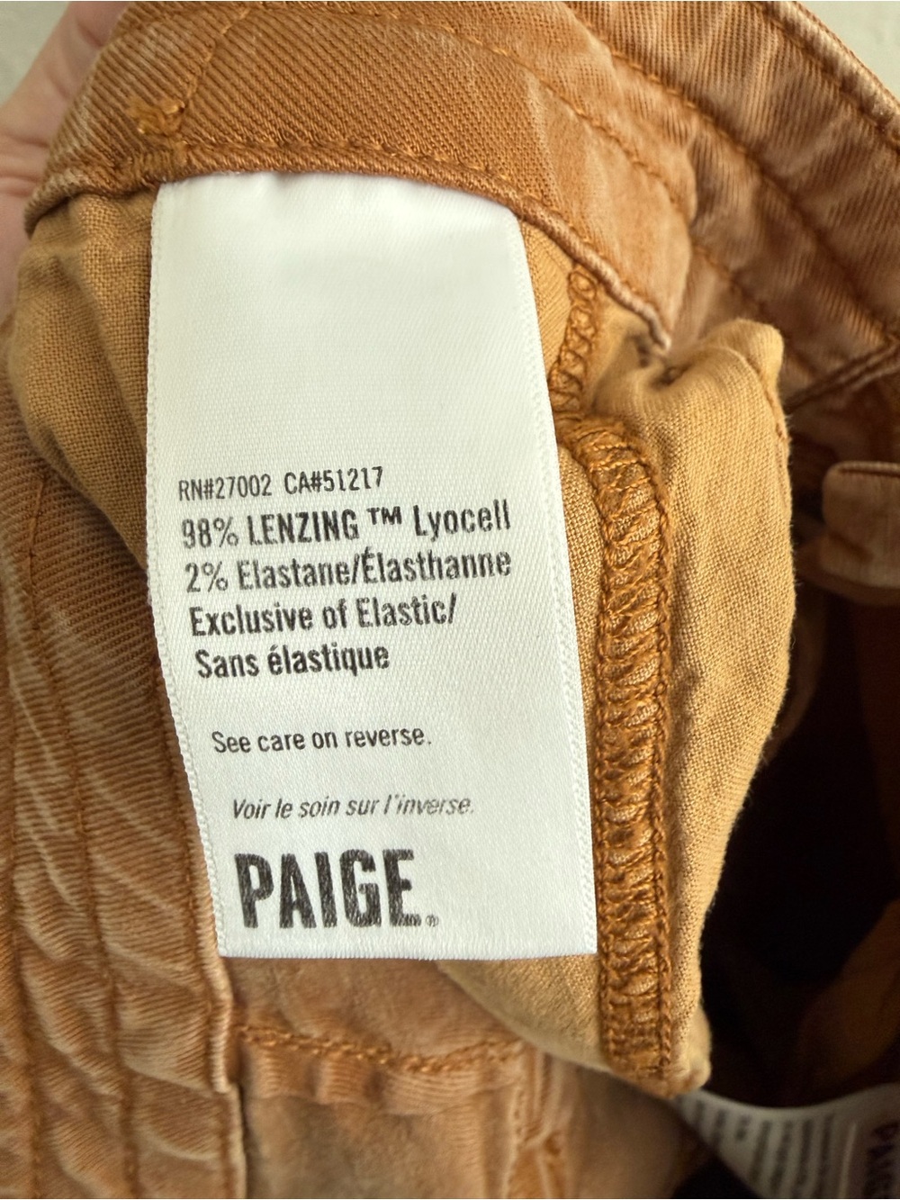 PAIGE Reid Jogger Camel Brown Tencel Utility Pants Size 26 $249 - Picture 6 of 16